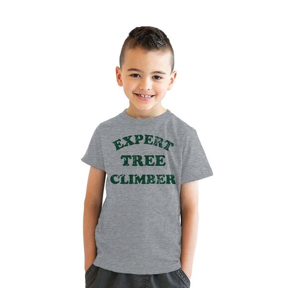 Youth Expert Tree Climber T Shirt Funny Adventurous Exploring Tee for Kids - Picture 3 of 5